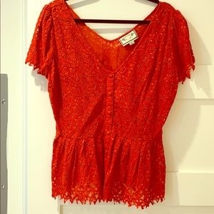 Lacey orange top from ANTHRO
